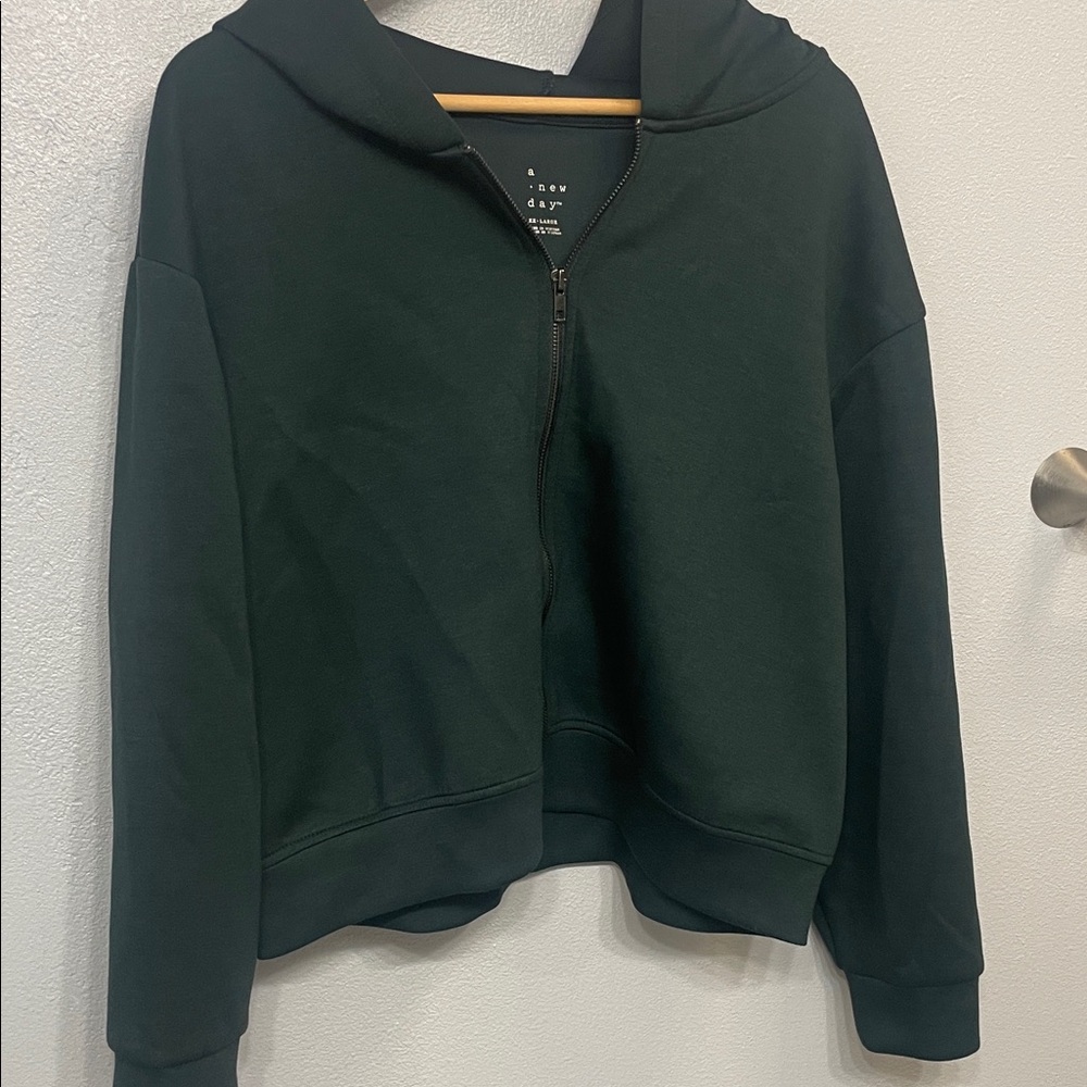 a new day Dark Green Hoodie XXL